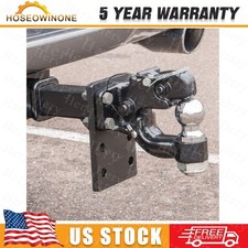 Trailer Pintle Hitch Hook Adjustable Mounting Plate For 2 Hitches Receiver Trailer Pintle Hitch Hook Adjustable Mounting Plate For 2 Hitches Receiver