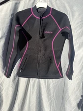 GoldFin Womens Wetsuit Top 2mm Black Pink S