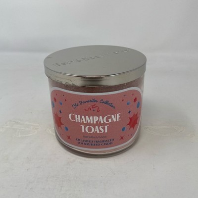 Bath & Body Works White Barn Champagne Toast Candle Pink 14.5oz 3-Wick