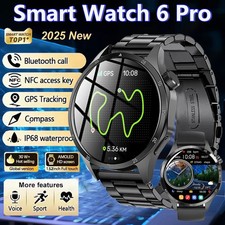 GPS Smart Watch 360 360 AMOLED Screen Bluetooth Call Waterproof SmartWatch New