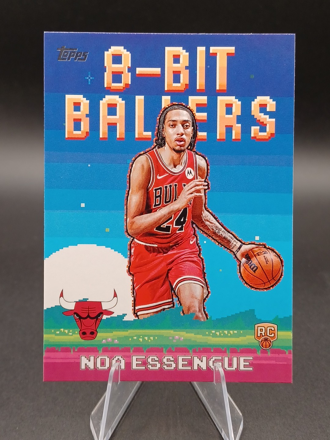 2025 Topps Basketball 8 Bit Ballers Rookie Noa Essengue #8B-38 Chicago Bulls RC