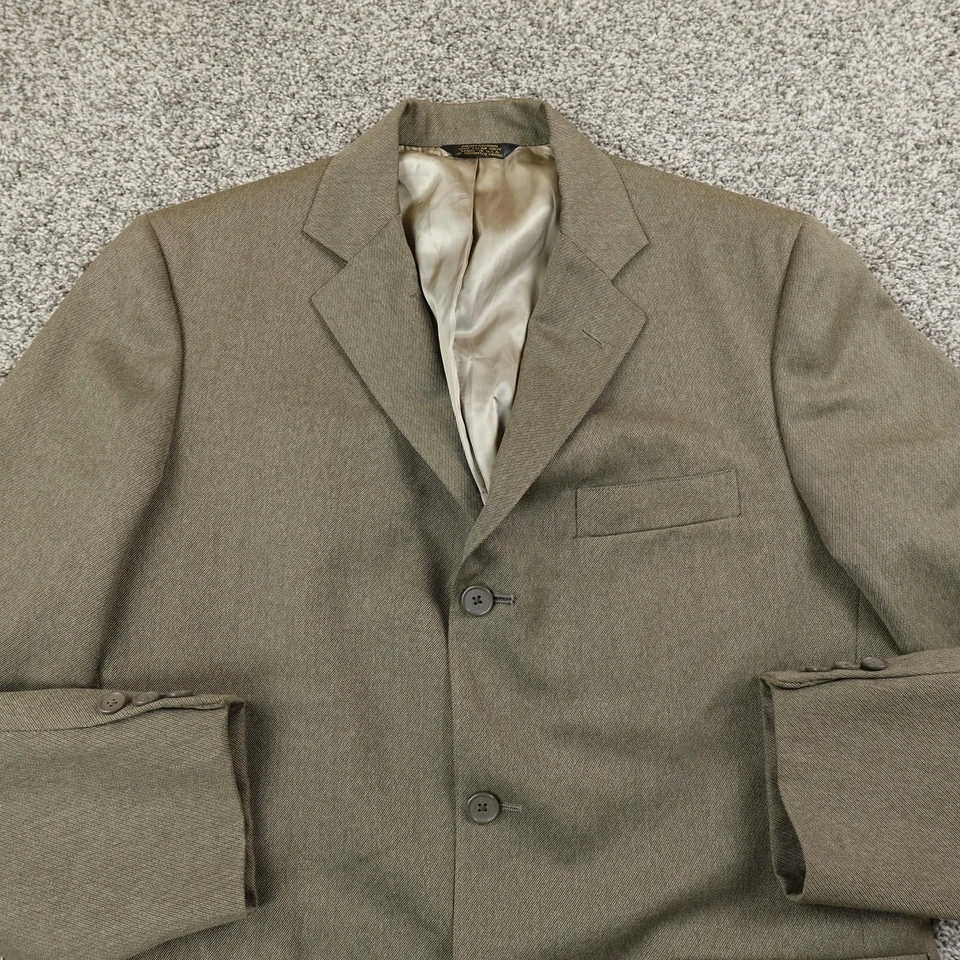 J Press Blazer Mens 44 Green Button Notch Lapel Sport Coat Suit Coat Jacket USA - Image 3 of 4