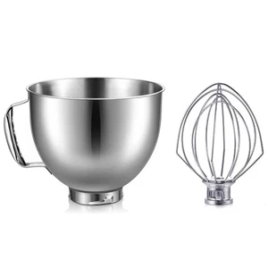 Stainless Steel Bowl Eggbeater for  4.5-5Quart Tilt Head Stand Mixer for 8305