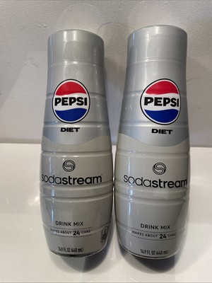 SodaStream Diet Pepsi Drink Mix 14.9 Oz Bottle Makes About 24 Cans. Lot Of 2