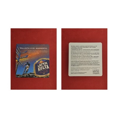 Lapin Kulta III Brewery Beer Mat Beer