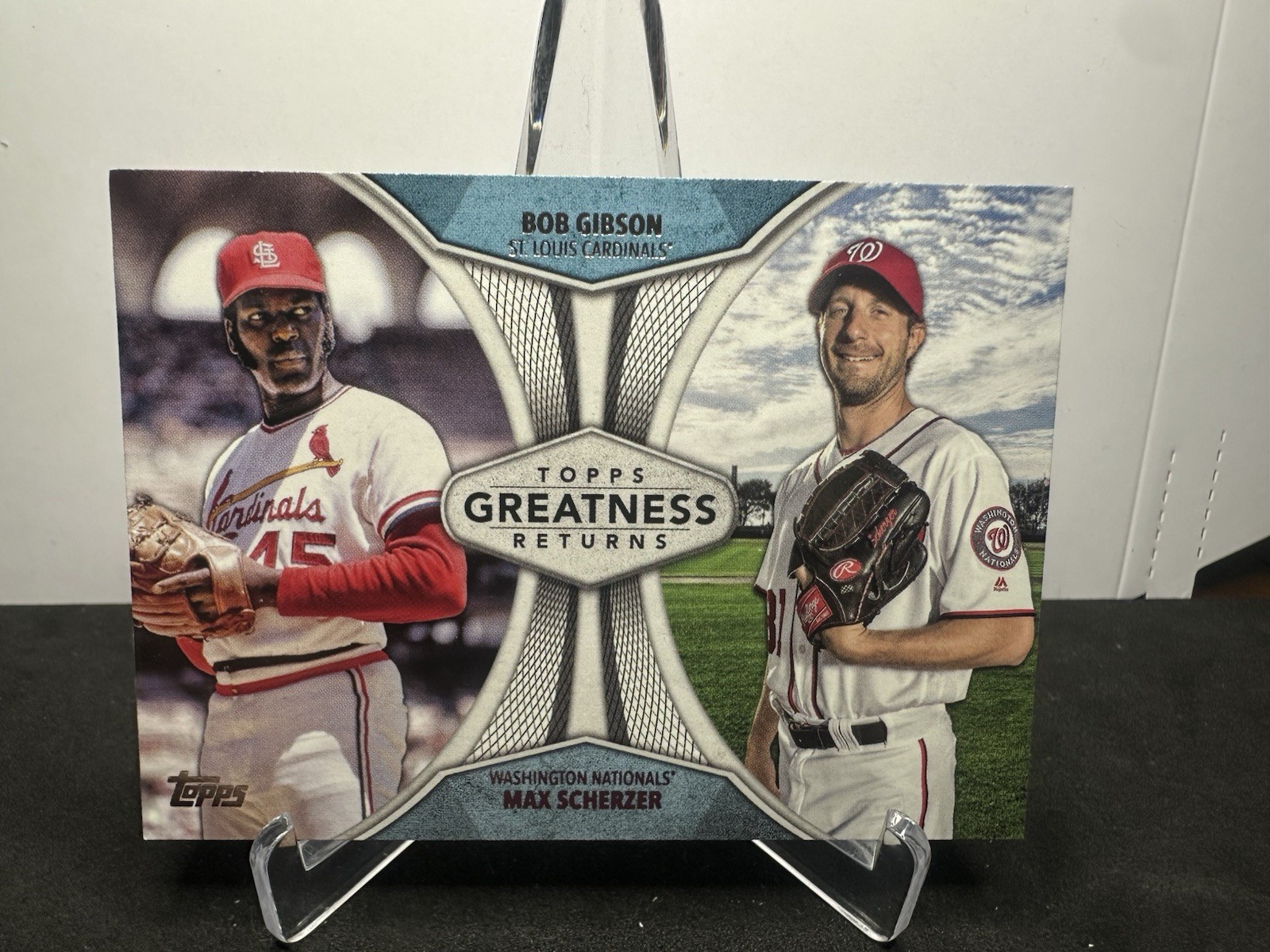 2019 Topps #GR-18 Bob Gibson / Max Scherzer Greatness Returns
