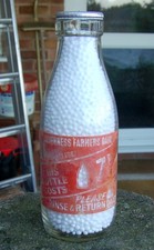 milk bottle : Lovely 1950's Inverness Farmers dairy 