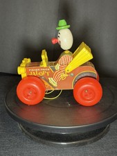 Vintage Fisher Price 1965 Jalopy Pull Toy 724 Clown Car