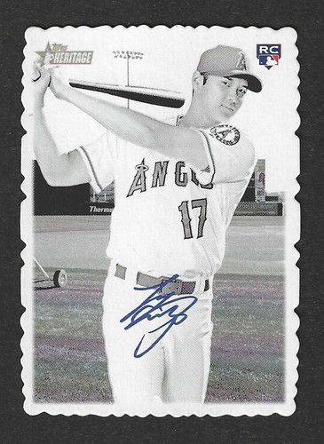 2018 Topps Heritage 1969 Deckle Edge High Number #1 Shohei Ohtani RC