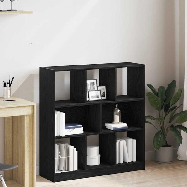 BüCherregal Schwarz Eichen-Optik 97,5X29,5X100 Cm Holzwerkstoff-image