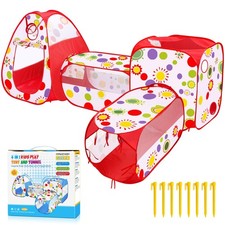 4 In 1 Pop Up Play Tent Tunnel Ball Pit Kids Indoor Outdoor Garden Toy Gift Set