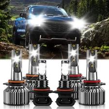 LED Headlight Bulb + Fog Light Kit For Chevry Silverado 1500 3500 Classic 2007