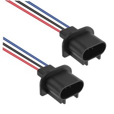 2PCS Male Headlight Connector for H13/9008 Bulb,Headlight Wiring Male Socket