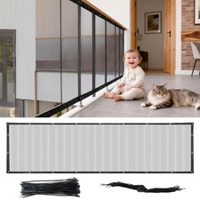 Banister Guard Safety Net for Balcony Railing, 15 x 3 ft, Black