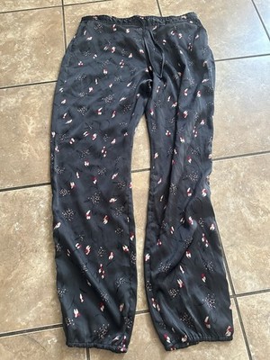 Etam L Printed Long Sleep Pants PJ Bottom Drawstring Adjustable Waist