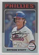2024 Topps Heritage Chrome Silver Refractor 243/375 Bryson Stott #419 0s55