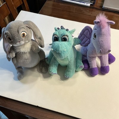 Disney Sophia The First Rabbit, Dragon, Pegasus Medium Plush Animals, Washable