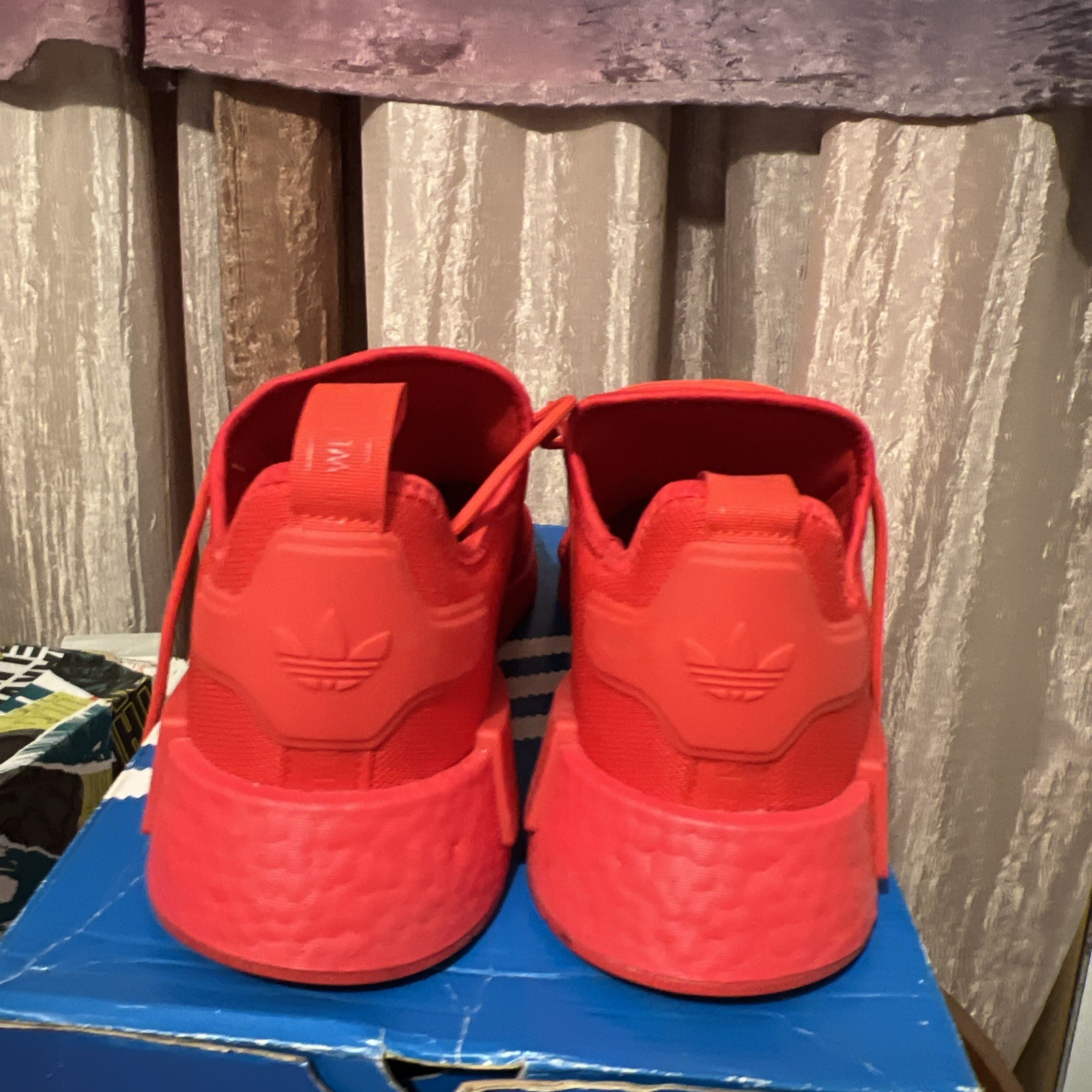 Adidas originals NMD_R1 Primeblue Men's Shoes Vivid Red GX7605 size 11 image 4