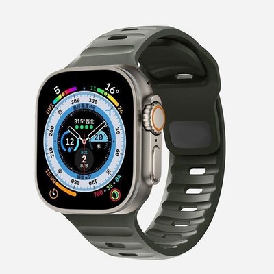 For Apple Watch Series Ultra 11 10 9 8 7 6 iWatch 49mm Silicone Sport Strap Band