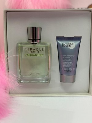 Miracle Homme L'Aquatonic by Lancome Eau De Toilette 1.7 Spray 2 Piece