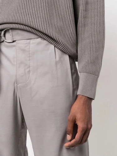 Pantalones de Trabajadores Nike ESC para Hombres Mezcla de Lana con Cinturón Gris Hecho en Italia Talla S Nuevos con Etiquetas - Imagen 4 de 8