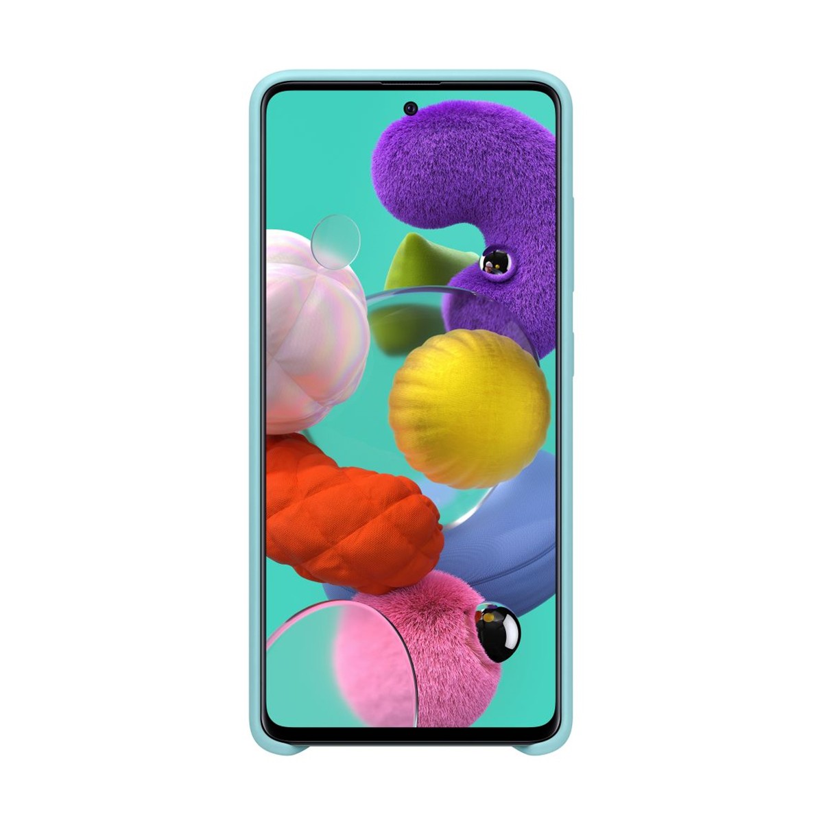 Coque Galaxy A51 silicone bleu mat accessoire protection