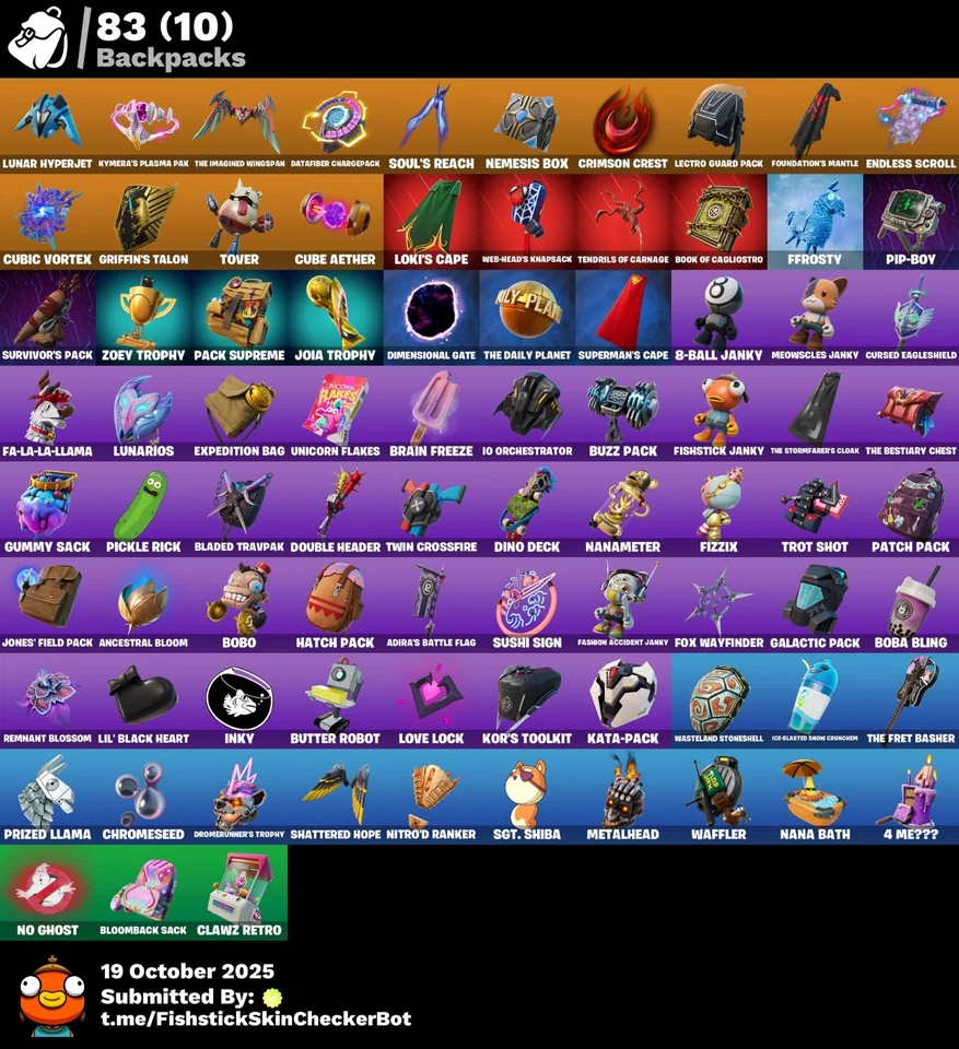 🎮Paquete OG 59 • Lara Croft de oro, Carnage, Spider-Man, Rebirth Raven, Neymar, Loki Foto 2 de 4