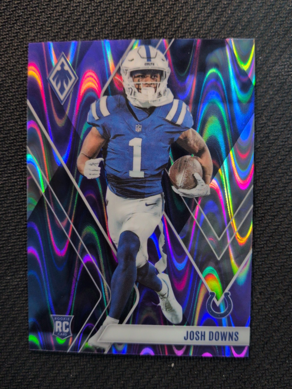 2023 Panini Phoenix - Rookies Josh Downs #138 Purple Seismic /125 (RC)
