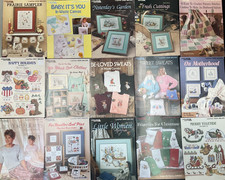 LEISURE ARTS LEAFLETS- 539-594 -- MANY CHOICES- CROSS-STITCH, KNIT OR CROCHET
