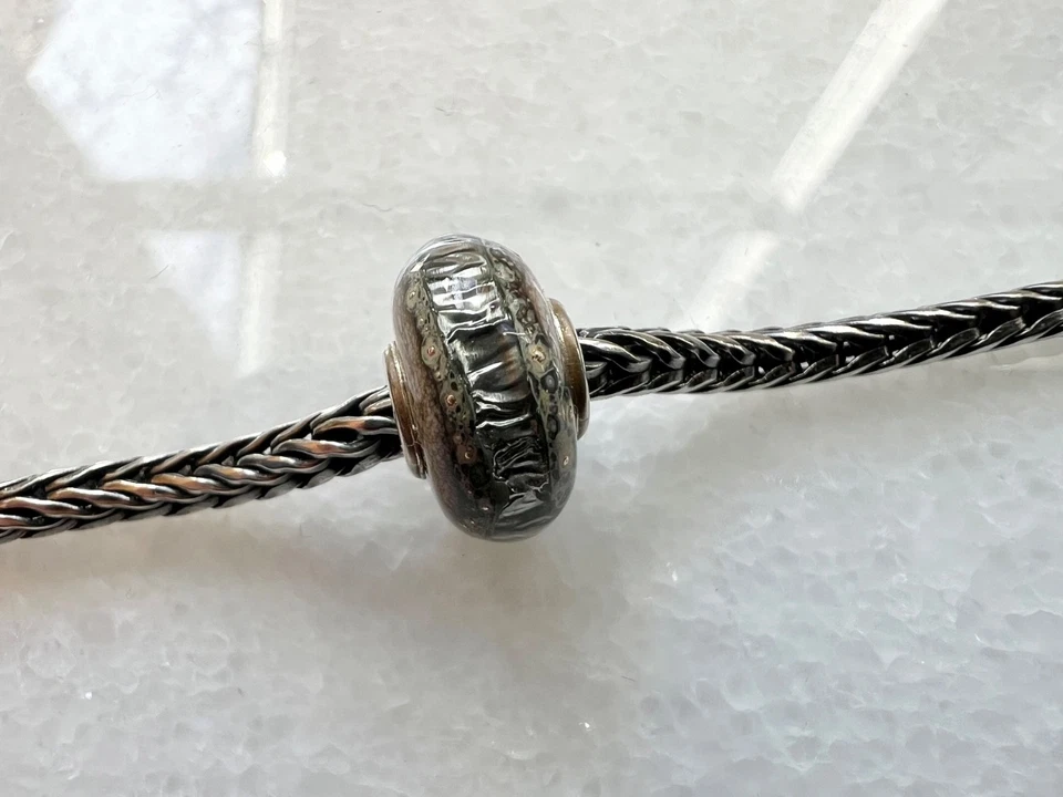 🌟 Glassbonbon Künstlerbead Lampwork Perle Glasperle passt auf Trollbeads Ketten