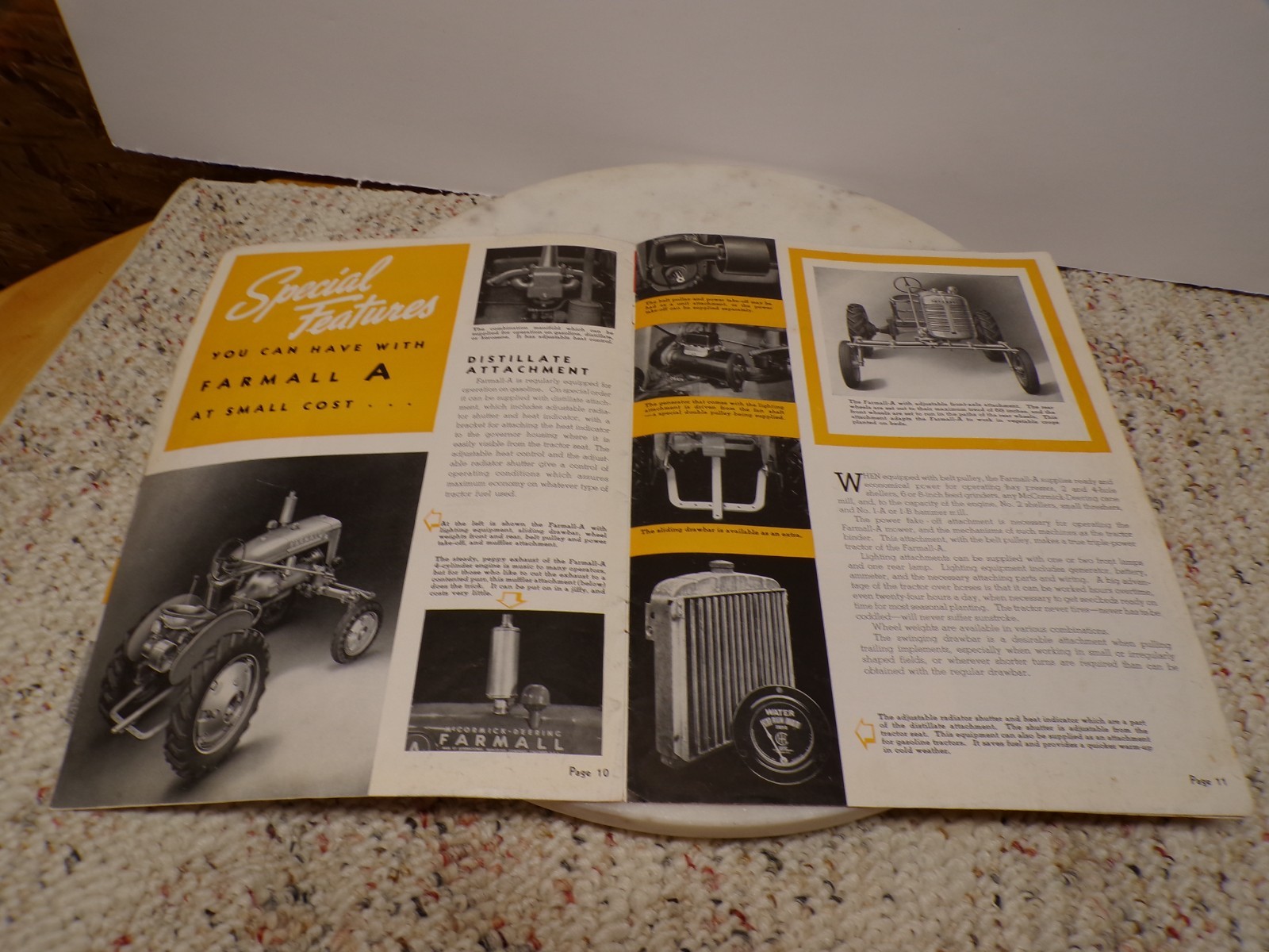 McCormick-Deering Farmall A One-Row Tractor W/Culti-Vision IH Booklet A-433-CC