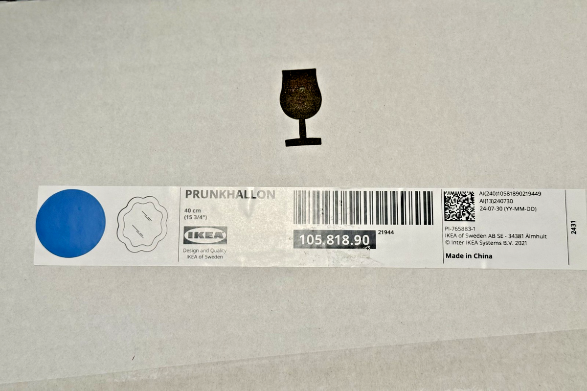 IKEA PRUNKHALLON Mirror Blue 15 ¾