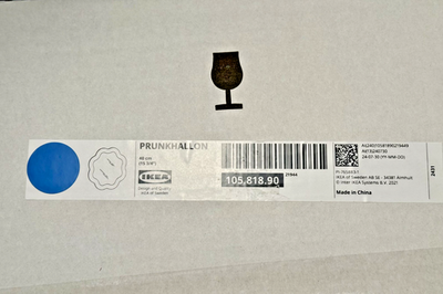 IKEA PRUNKHALLON Mirror Blue 15 ¾