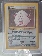 Pokémon Card TCG Chansey Base Set Holo Unlimited 3/102 WOTC Rare Collection LP