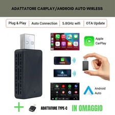 Adattatore Wireless USB CarPlay Android Auto Universale per Auto Plug&Play