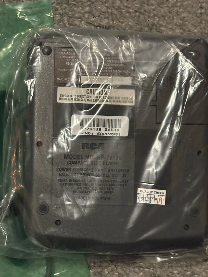 Винтажный RCA/Allied сигнал портативный CD-плеер Discman RP-7913B 1996 новый! - Изображение 4 из 4