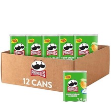 Pringles Sour Cream  Onion Potato Crisps Bursting with Flavor 12 Count 1.4 oz