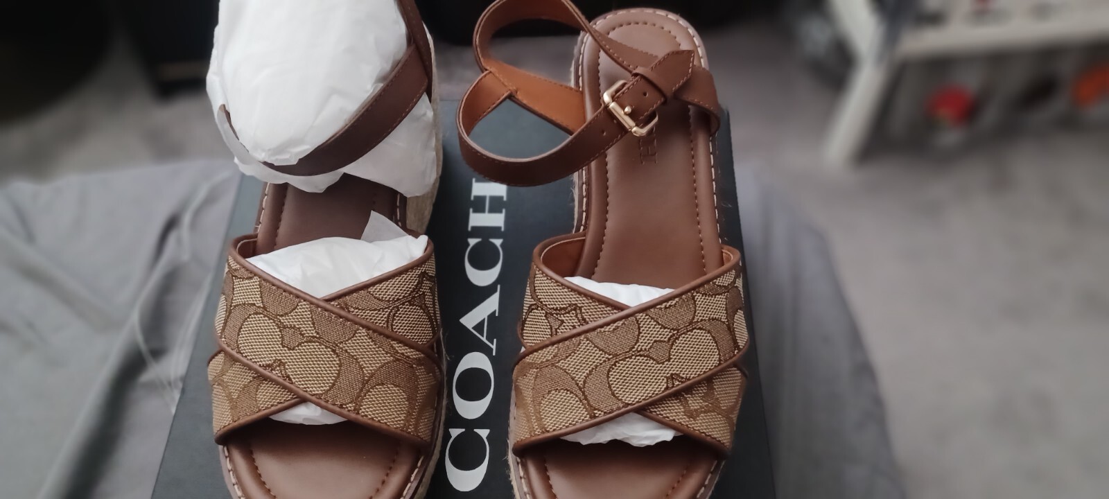 Coach Wedges Brown Size 6-image