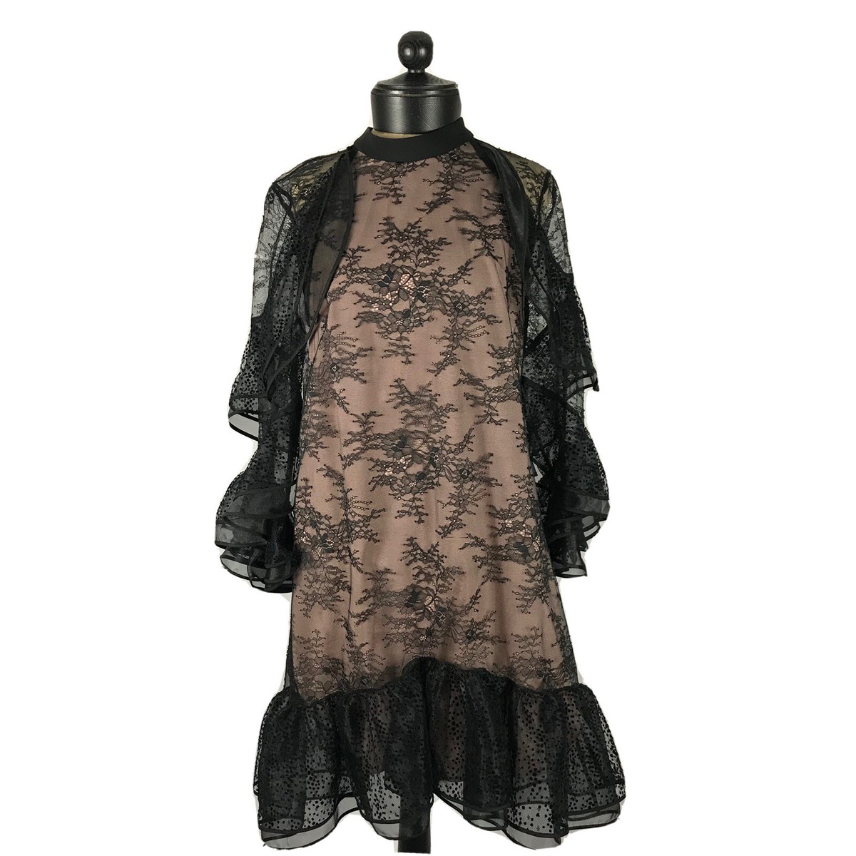 nha khanh lace dress NHA Khanh Size 8 Black Lace Cocktail Dress