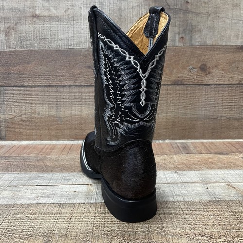 Men Western Cowboy Square Toe Ankle Cow Hair Boot Bota Vaquera Pelo de Vaca 744 - Picture 8 of 12
