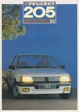 Catalogue / Brochure Peugeot 205 XS 1987 Belgique en flamand / vlaams