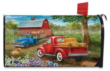 Country Lane Spring Magnetic Mailbox Cover Pickup Trucks Standard Briarwood Lane