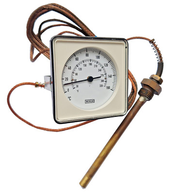 WIKA Zeigerthermometer Fernthermometer quadratisch 0 - 160 °C mit Fühler