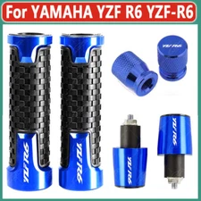 For YAMAHA YZF-R6 7/8" 22MM+24MM Handlebar Grips Handle Bar End Cap Tire Valve