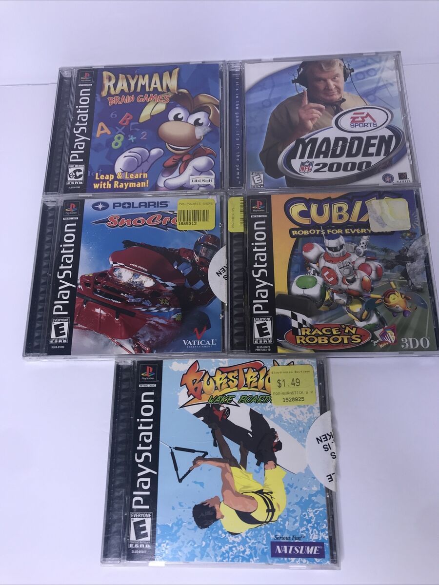 Lot of 5 PlayStation 1 PS1 Games Burstrick Cubix Snocross Lot of 5 PlayStation 1 PS1 Games Burstrick Cubix Snocross