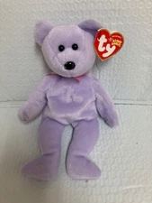 Ty Beanie Baby💜MOM The Purple Bear 2004 8.5" NO Letters NEW MWMT's
