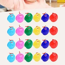 24Pcs Finger Castanets Preschool Musical Colorful Musical Castanets Percussion