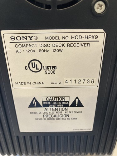 Sony CMT-HPX9 Micro Hi-Fi Component System AM/FM CD Cassette Player Works - Picture 10 of 21