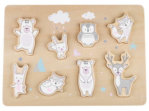 Playtive Formenpuzzle Holz Steckspiel Tiere Feinmotorik Fantasie Ab 2 Jahre-image