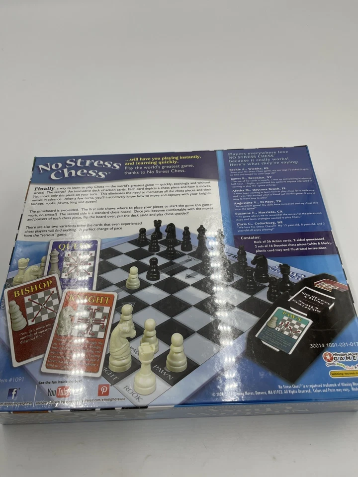 No Stress Chess Game New Sealed Winning Moves 2010 Teaches Chess NEW - Image 2 of 2